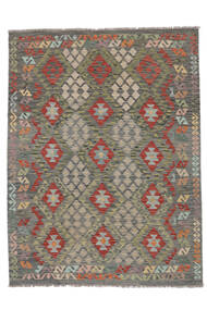184X239 Kelim Afghan Old Style Matta Orientalisk Mörkgul/Brun (Ull, Afghanistan) Carpetvista