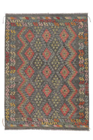 179X245 Kelim Afghan Old Style Matta Orientalisk Brun/Svart (Ull, Afghanistan) Carpetvista