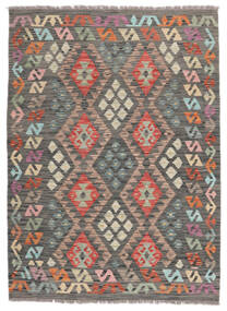  Kilim Afghan Old Style Rug 126X170 Brown/Black Carpetvista