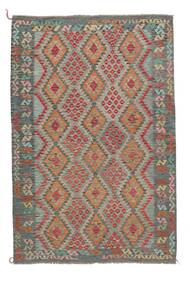  Kilim Afghan Old Style Tappeto 204X304 Di Lana Marrone/Giallo Scuro Carpetvista