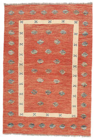 絨毯 キリム Nimbaft 105X154 レッド/ダークレッド (ウール, アフガニスタン)