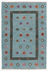  キリム Nimbaft 絨毯 101X150 ウール ダークターコイズ/ターコイズ 小 Carpetvista