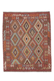  Itämainen Kelim Afghan Old Style Matot Matto 159X194 Tummanpunainen/Ruskea Villa, Afganistan Carpetvista