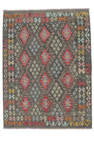 Kelim Afghan Old Style Teppe 152X204 Brun/Svart Ull, Afghanistan Carpetvista