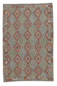 199X306 絨毯 オリエンタル キリム アフガン オールド スタイル ダークイエロー/茶色 (ウール, アフガニスタン) Carpetvista