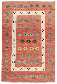 絨毯 キリム Nimbaft 102X151 レッド/茶色 (ウール, アフガニスタン)