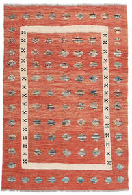 絨毯 キリム Nimbaft 103X150 ダークレッド/レッド (ウール, アフガニスタン)