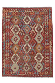 147X200 Kilim Afghan Old Style Rug Oriental Dark Red/Brown (Wool, Afghanistan) Carpetvista
