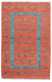 絨毯 キリム Nimbaft 98X152 レッド/ダークレッド (ウール, アフガニスタン)