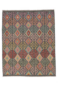 Tapis D'orient Kilim Afghan Old Style 156X193 Marron/Rouge Foncé (Laine, Afghanistan)