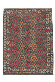  152X202 Kilim Afghan Old Style Rug Brown/Black Afghanistan Carpetvista