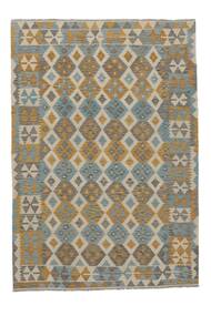  Orientalischer Kelim Afghan Old Stil Teppich 198X287 Braun/Grün Wolle, Afghanistan Carpetvista