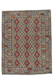 Tapis D'orient Kilim Afghan Old Style 158X198 Marron/Noir (Laine, Afghanistan)