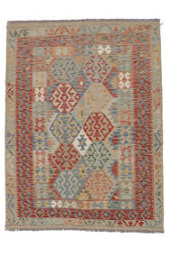  Orientalischer Kelim Afghan Old Stil Teppich 152X198 Braun/Orange Wolle, Afghanistan Carpetvista