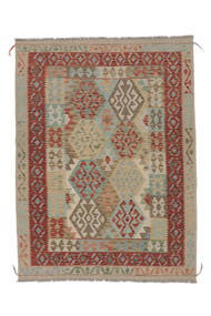  Orientalisk Kelim Afghan Old Style Matta 149X198 Brun/Mörkgul Ull, Afghanistan Carpetvista