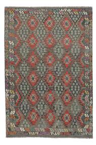 204X298 Kilim Afghan Old Style Rug Oriental Brown/Dark Yellow (Wool, Afghanistan) Carpetvista