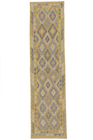 Kilim Afghan Old Style Tappeto 78X308 Di Lana Marrone/Arancione Piccolo Carpetvista