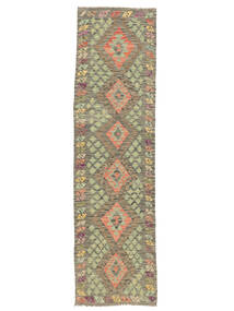 78X292 Tappeto Kilim Afghan Old Style Orientale Passatoie Marrone/Giallo Scuro (Lana, Afghanistan) Carpetvista