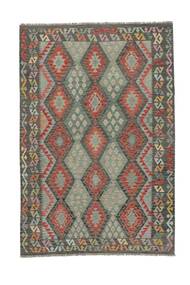  Oriental Kilim Afghan Old Style Rug 200X296 Dark Green/Brown Wool, Afghanistan Carpetvista