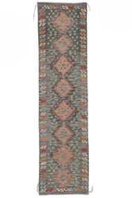Kilim Afghan Old Style Rug 75X296 Runner
 Brown/Dark Yellow Wool, Afghanistan Carpetvista