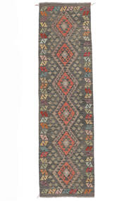  Kilim Afghan Old Style Tapis 80X300 De Laine Marron/Noir Petit Carpetvista