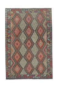 203X305 Kilim Afghan Old Style Rug Oriental Brown/Dark Yellow (Wool, Afghanistan) Carpetvista