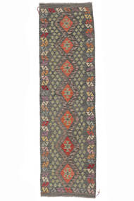 85X296 Kelim Afghan Old Style Orientalisk Hallmatta Brun/Svart (Ull, Afghanistan) Carpetvista