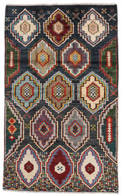 Koberec Moroccan Berber - Afghanistan 118X195 Černá/Tmavě Červená (Vlna, Afghánistán)