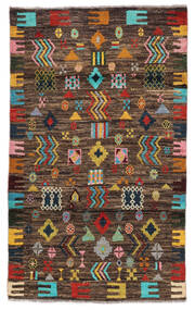 Moroccan Berber - Afghanistan Rug 108X176 Black/Brown Wool, Afghanistan Carpetvista
