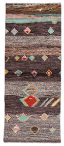  Moroccan Berber - Afghanistan 73X181 Wool Rug Black/Brown Small Carpetvista