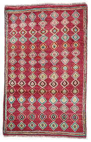絨毯 Moroccan Berber - Afghanistan 76X121 ダークレッド/茶色 (ウール, アフガニスタン)
