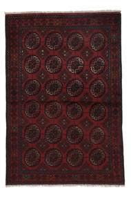 98X147 Afghan Khal Mohammadi Teppe Orientalsk Svart/Mørk Rød (Ull, Afghanistan) Carpetvista