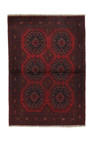 104X146 絨毯 アフガン Khal Mohammadi オリエンタル ブラック/ダークレッド (ウール, アフガニスタン) Carpetvista