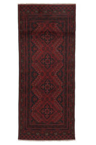  84X196 Afghan Khal Mohammadi Matot Käytävämatto Matto Musta/Tummanpunainen Afganistan Carpetvista