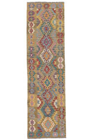82X296 Kelim Afghan Old Style Orientalisk Hallmatta Brun (Ull, Afghanistan) Carpetvista