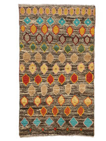 絨毯 Moroccan Berber - Afghanistan 83X147 茶色/オレンジ (ウール, アフガニスタン)