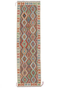 Kilim Afegão Old Style Tapete 81X295 Lã Vermelho Escuro/Verde Escuro Pequeno Carpetvista