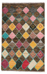 90X141 Moroccan Berber - Afghanistan Teppich Moderner Schwarz/Braun (Wolle, Afghanistan) Carpetvista