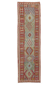  Kilim Afghan Old Style Tappeto 86X295 Di Lana Rosso Scuro/Marrone Piccolo Carpetvista