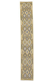  Kilim Afegão Old Style Tapete 80X508 Lã Castanho Pequeno Carpetvista