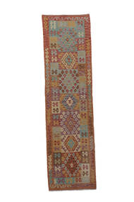 Kilim Afghan Old Style Rug 84X298 Runner
 Brown Wool, Afghanistan Carpetvista