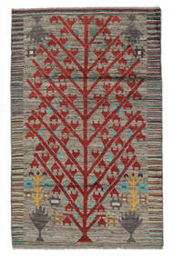 116X183 Moroccan Berber - Afghanistan Matto Moderni Ruskea/Tummanpunainen (Villa, Afganistan) Carpetvista