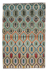 91X137 Moroccan Berber - Afghanistan Teppich Moderner Orange/Braun (Wolle, Afghanistan) Carpetvista