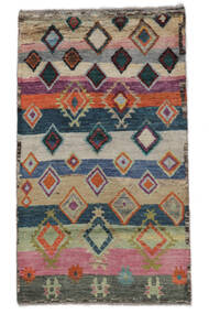 81X137 Moroccan Berber - Afghanistan Teppich Moderner Schwarz/Dunkelgelb (Wolle, Afghanistan) Carpetvista