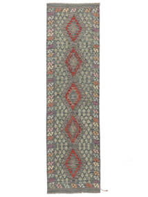  Kelim Afghan Old Style Teppe 82X290 Mørk Grønn/Brun Carpetvista