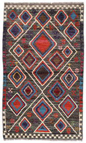 86X145 Tapete Moroccan Berber - Afghanistan Moderno Preto/Vermelho Escuro (Lã, Afeganistão) Carpetvista