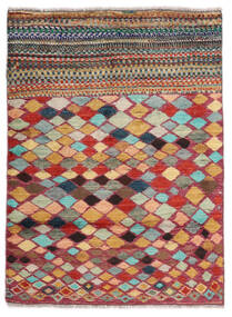 絨毯 Moroccan Berber - Afghanistan 80X108 ダークレッド/オレンジ (ウール, アフガニスタン)