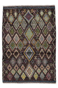 Moroccan Berber - Afghanistan Teppich 91X132 Schwarz/Braun Wolle, Afghanistan Carpetvista
