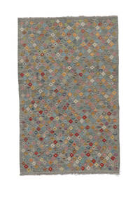 絨毯 オリエンタル キリム アフガン オールド スタイル 127X196 茶色/グリーン (ウール, アフガニスタン)