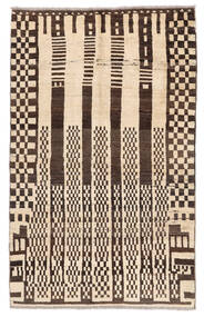 115X184 Tapis Moroccan Berber - Afghanistan Moderne Beige/Noir (Laine, Afghanistan) Carpetvista